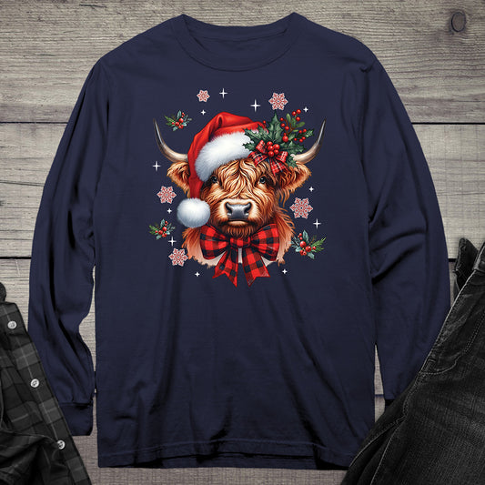 Christmas Holly Cow Long Sleeve Tee