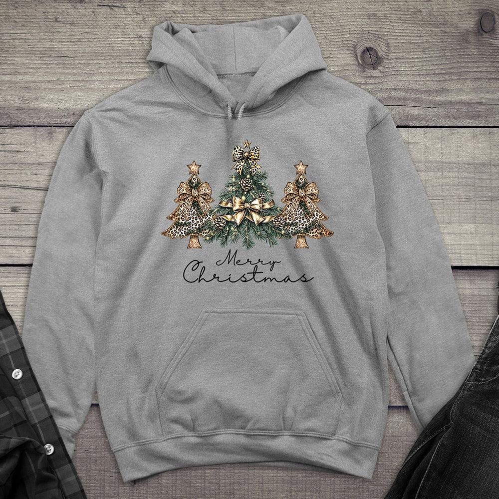Merry Christmas Golden Trees Hoodie