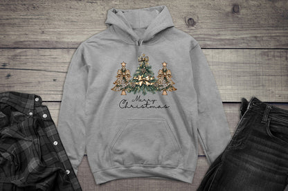 Merry Christmas Golden Trees Hoodie