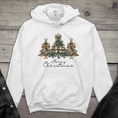 Merry Christmas Golden Trees Hoodie