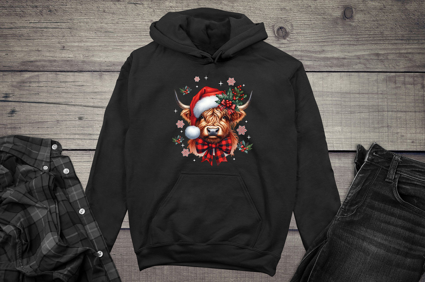Christmas Holly Cow Hoodie