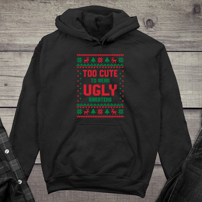 Too Cute Christmas Sweater Hoodie
