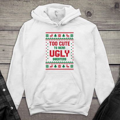 Too Cute Christmas Sweater Hoodie