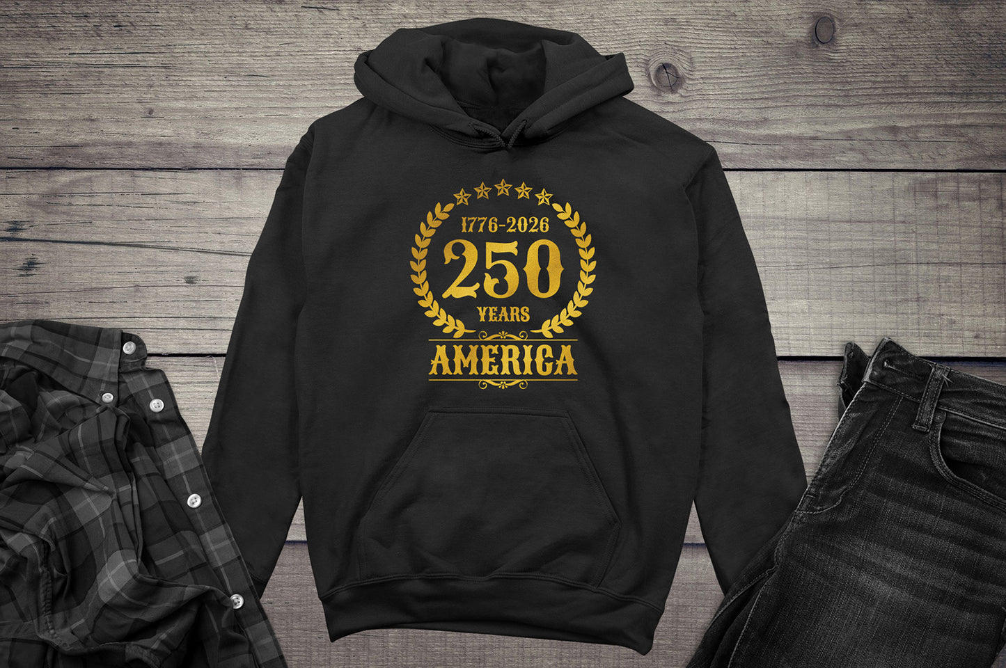 250 Years America Gold Hoodie