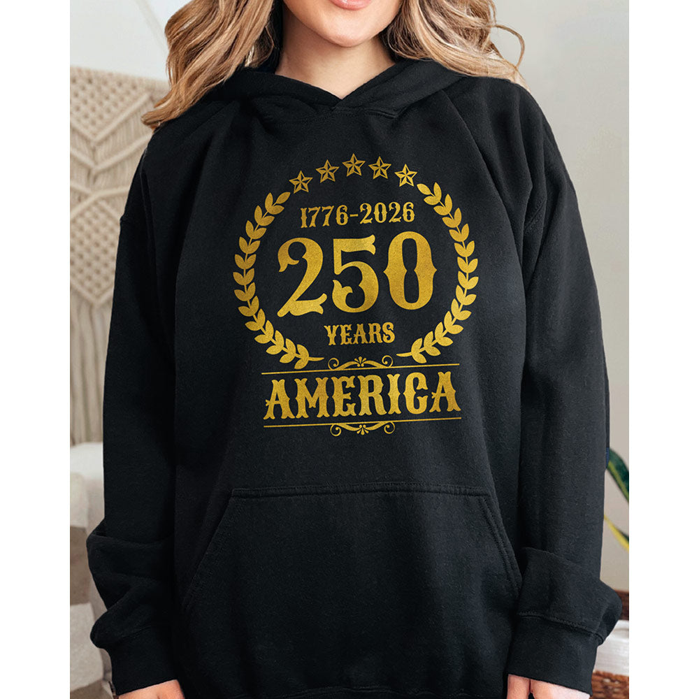 250 Years America Gold Hoodie