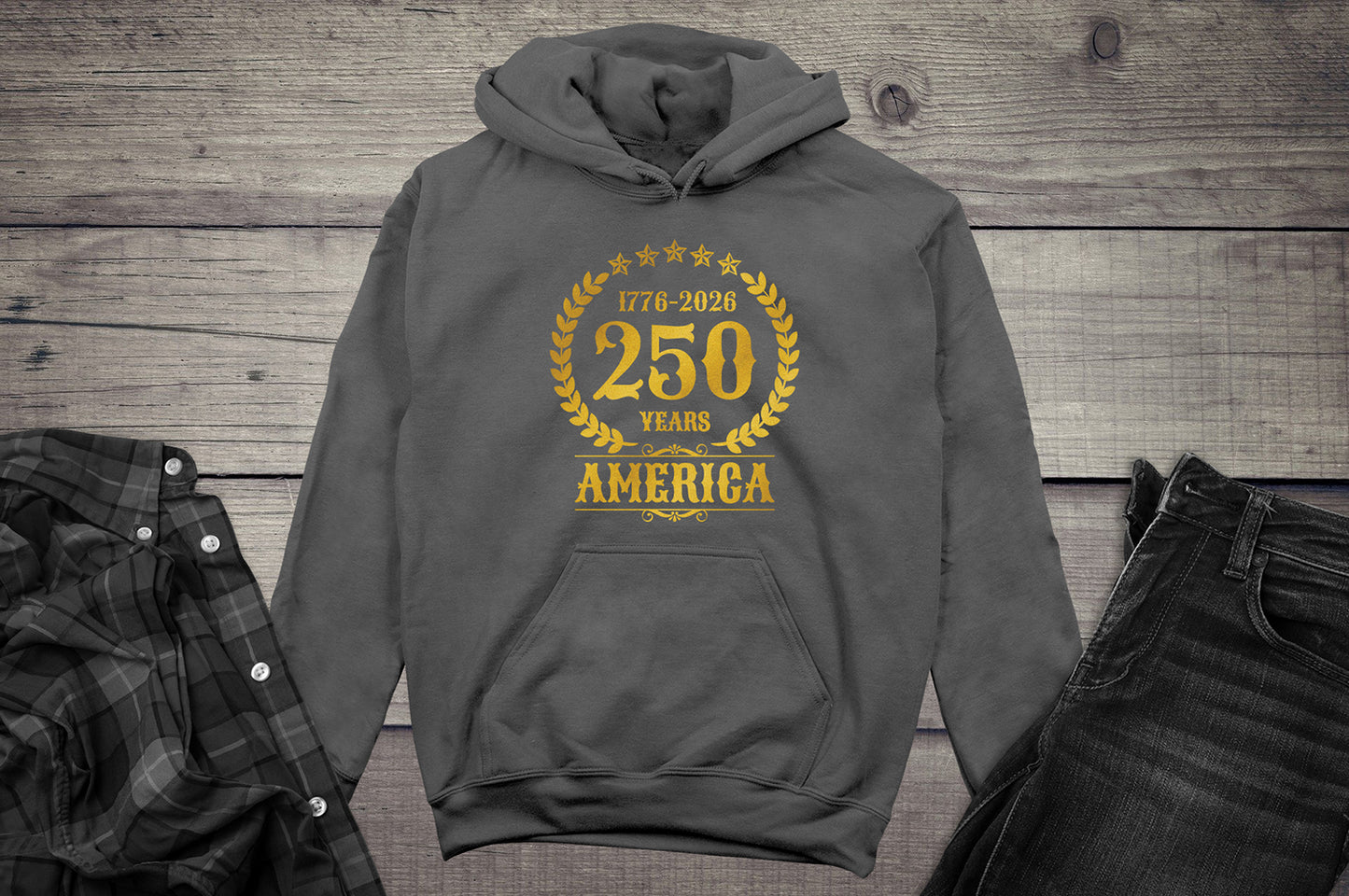 250 Years America Gold Hoodie