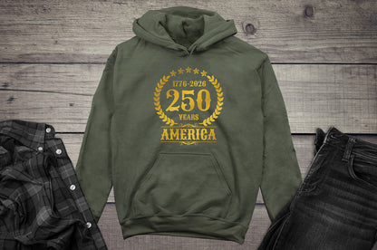 250 Years America Gold Hoodie