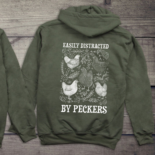 Easily Distracted By Peckers Hoodie