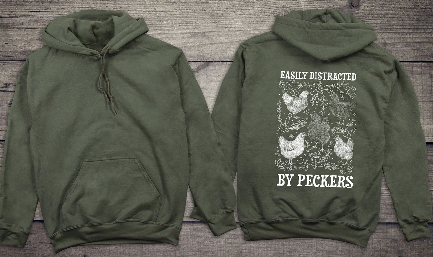 Easily Distracted By Peckers Hoodie