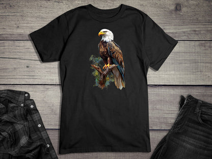 Watercolor Eagle Perch T-Shirt