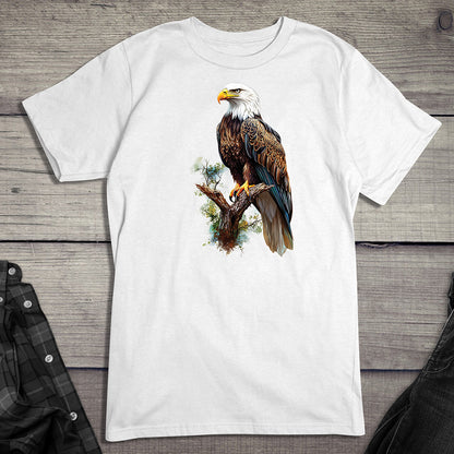 Watercolor Eagle Perch T-Shirt