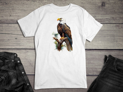 Watercolor Eagle Perch T-Shirt
