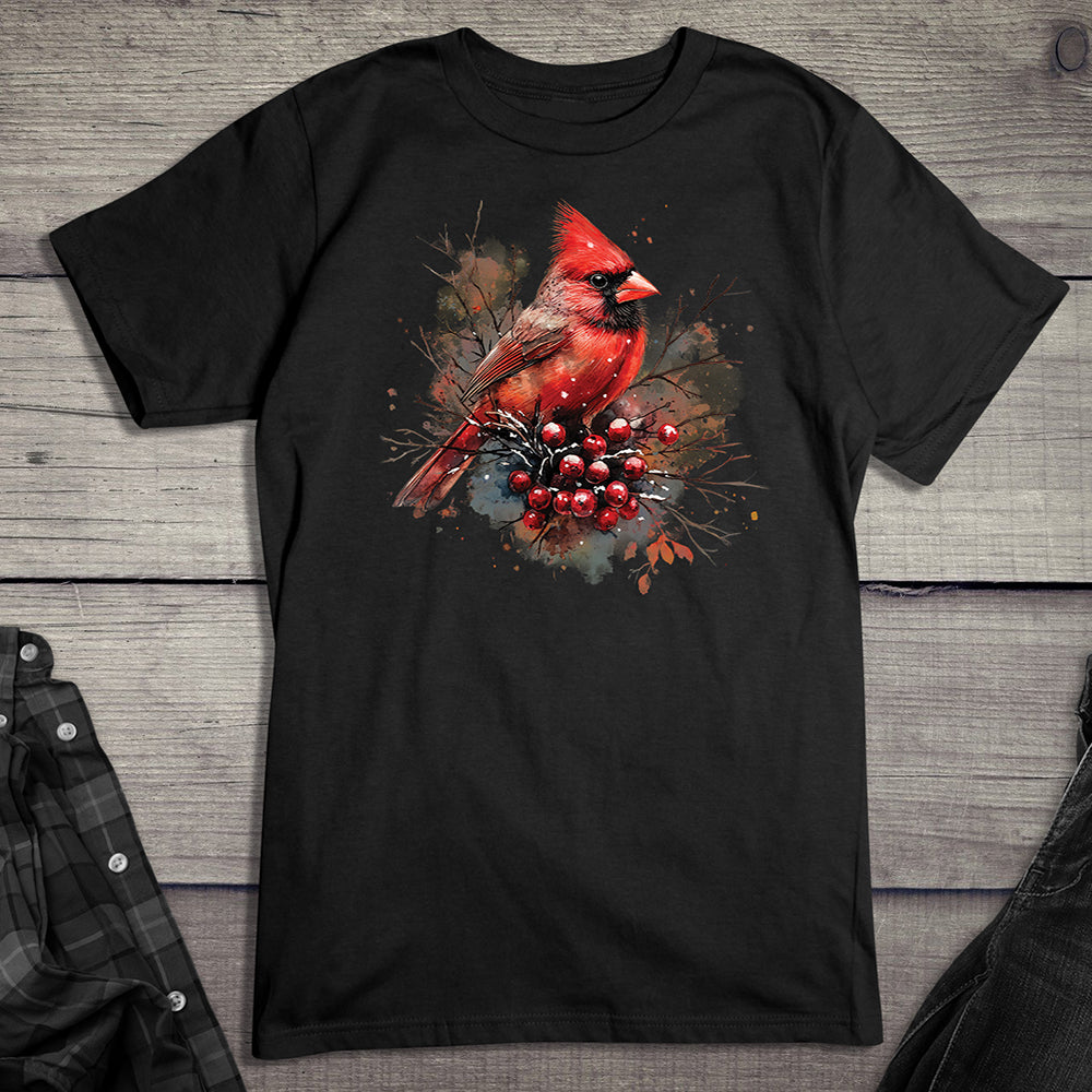 Winter Watercolor Cardinal T-Shirt