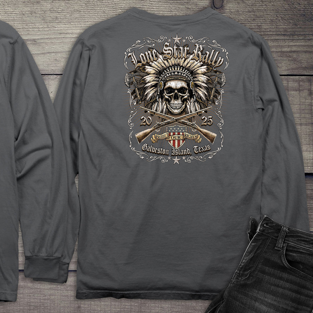 Lone Star Chief Skull Long Sleeve Tee
