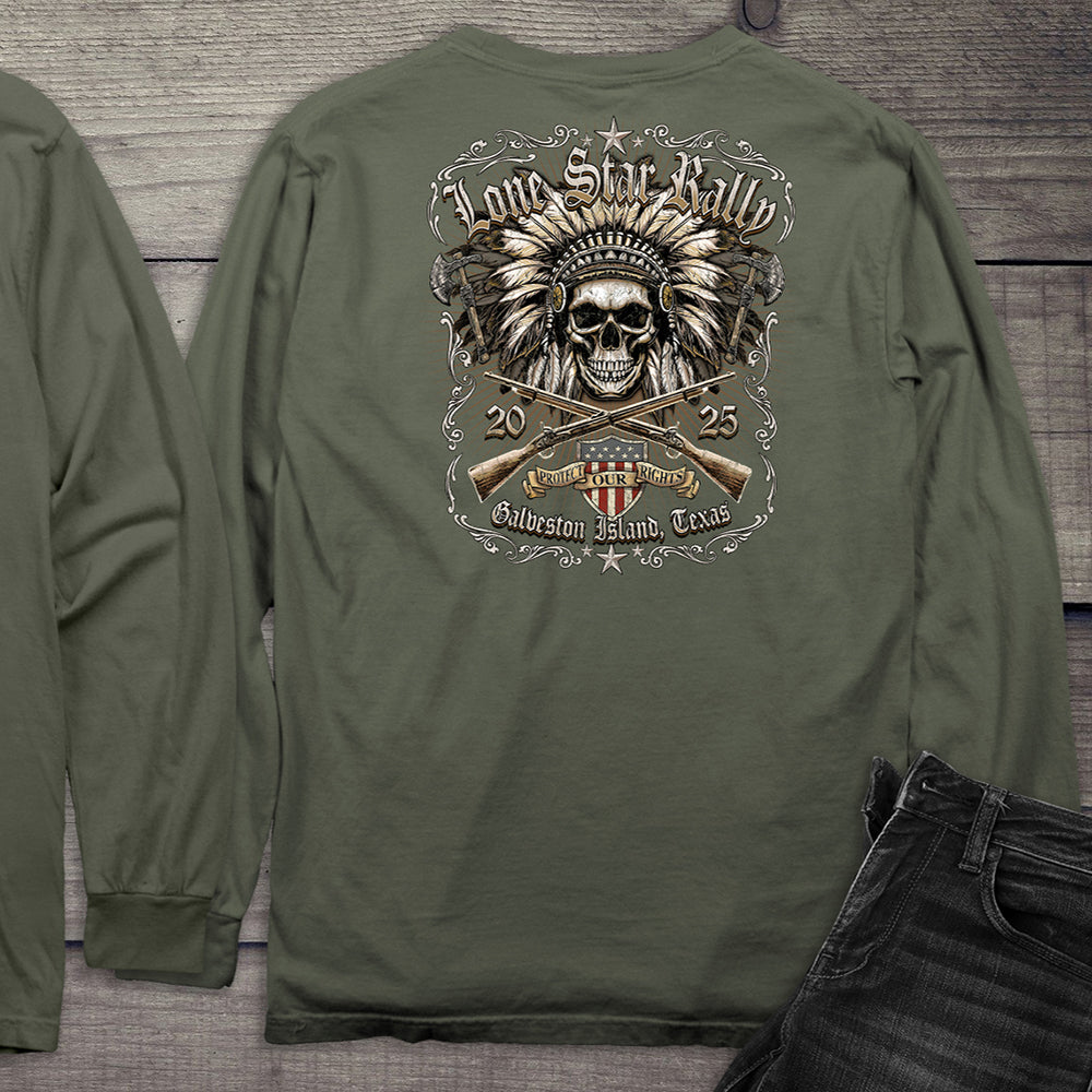 Lone Star Chief Skull Long Sleeve Tee