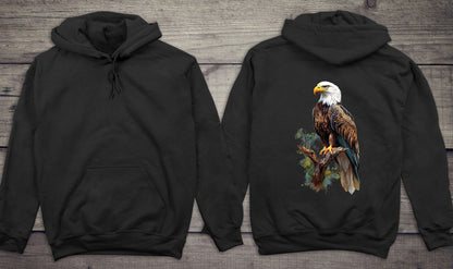 Watercolor Eagle Perch Hoodie