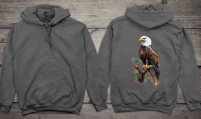 Watercolor Eagle Perch Hoodie