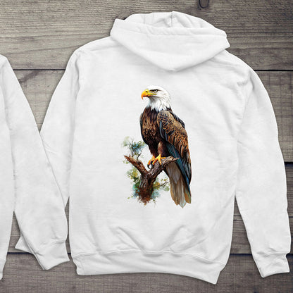 Watercolor Eagle Perch Hoodie