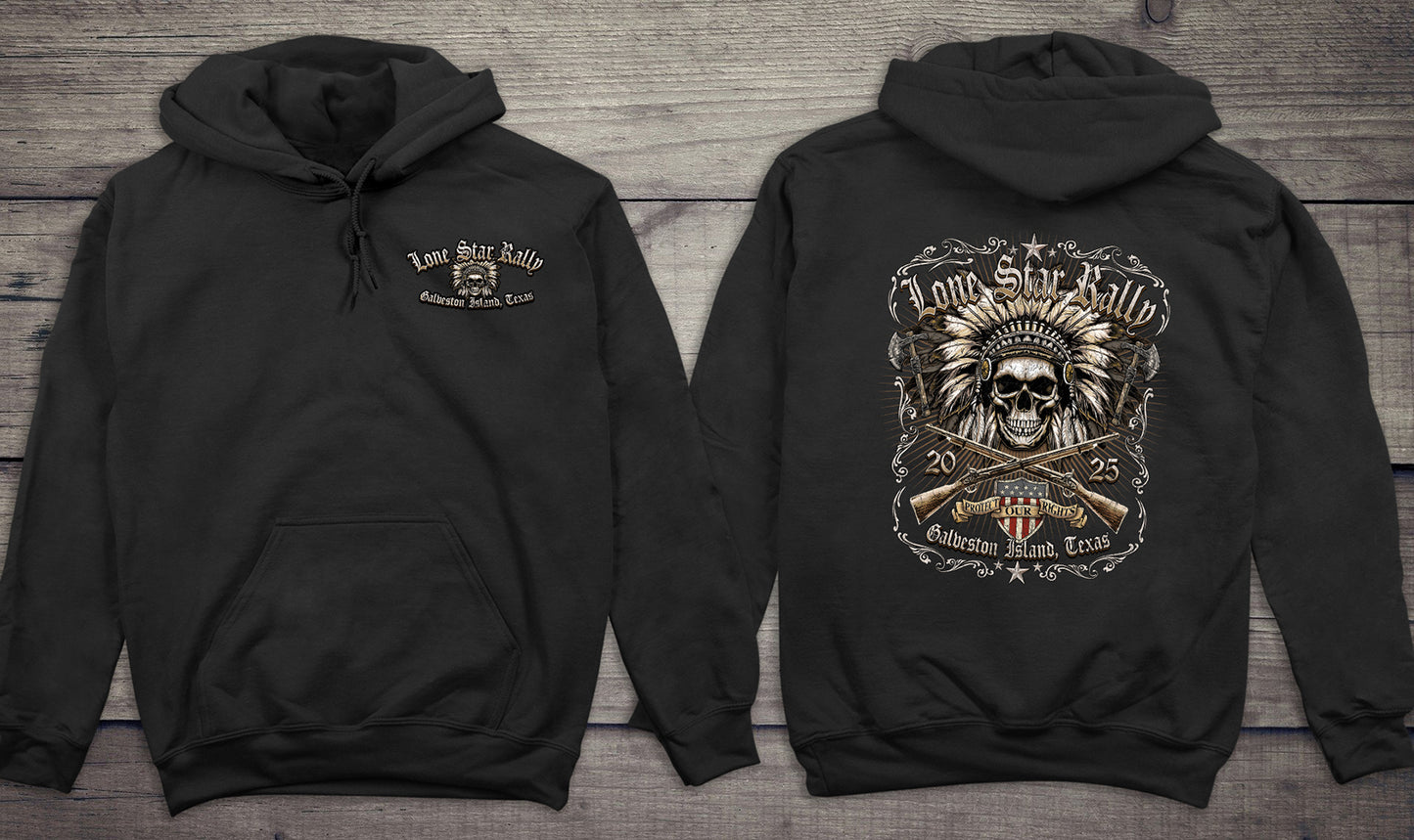 Lone Star Chief Skull Hoodie