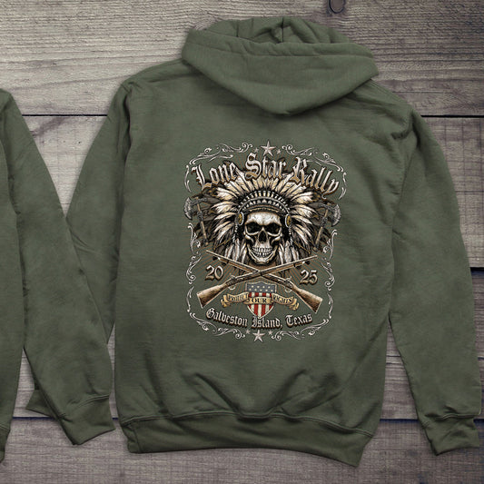 Lone Star Chief Skull Hoodie