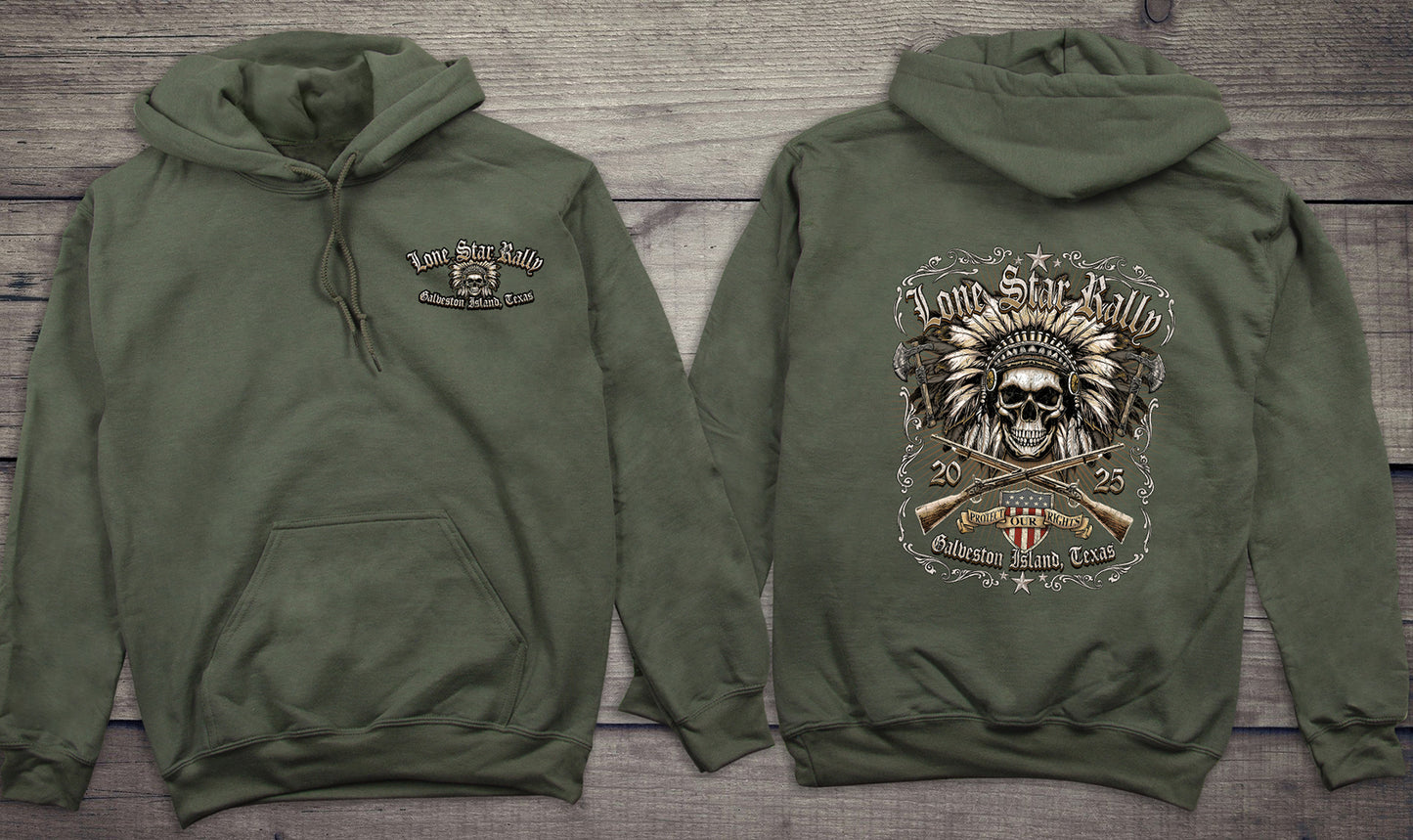 Lone Star Chief Skull Hoodie