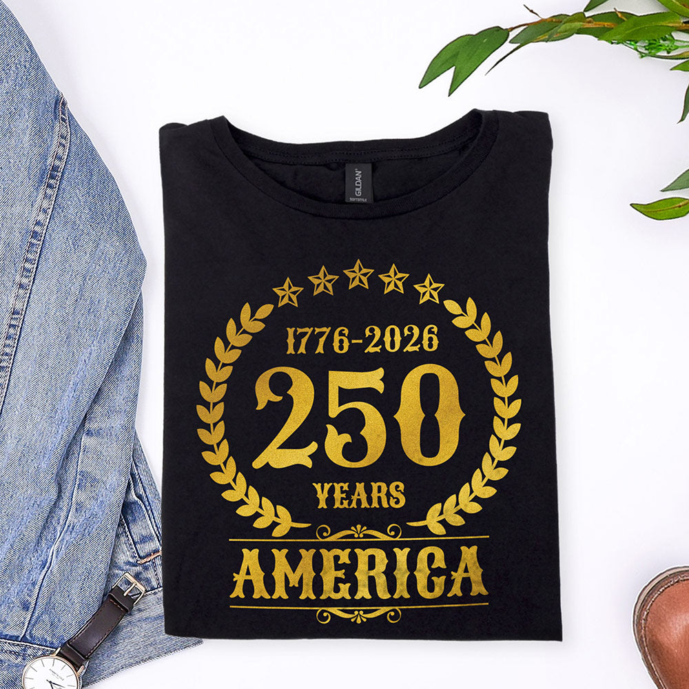 250 Years America Gold Perfect Tri T-Shirt