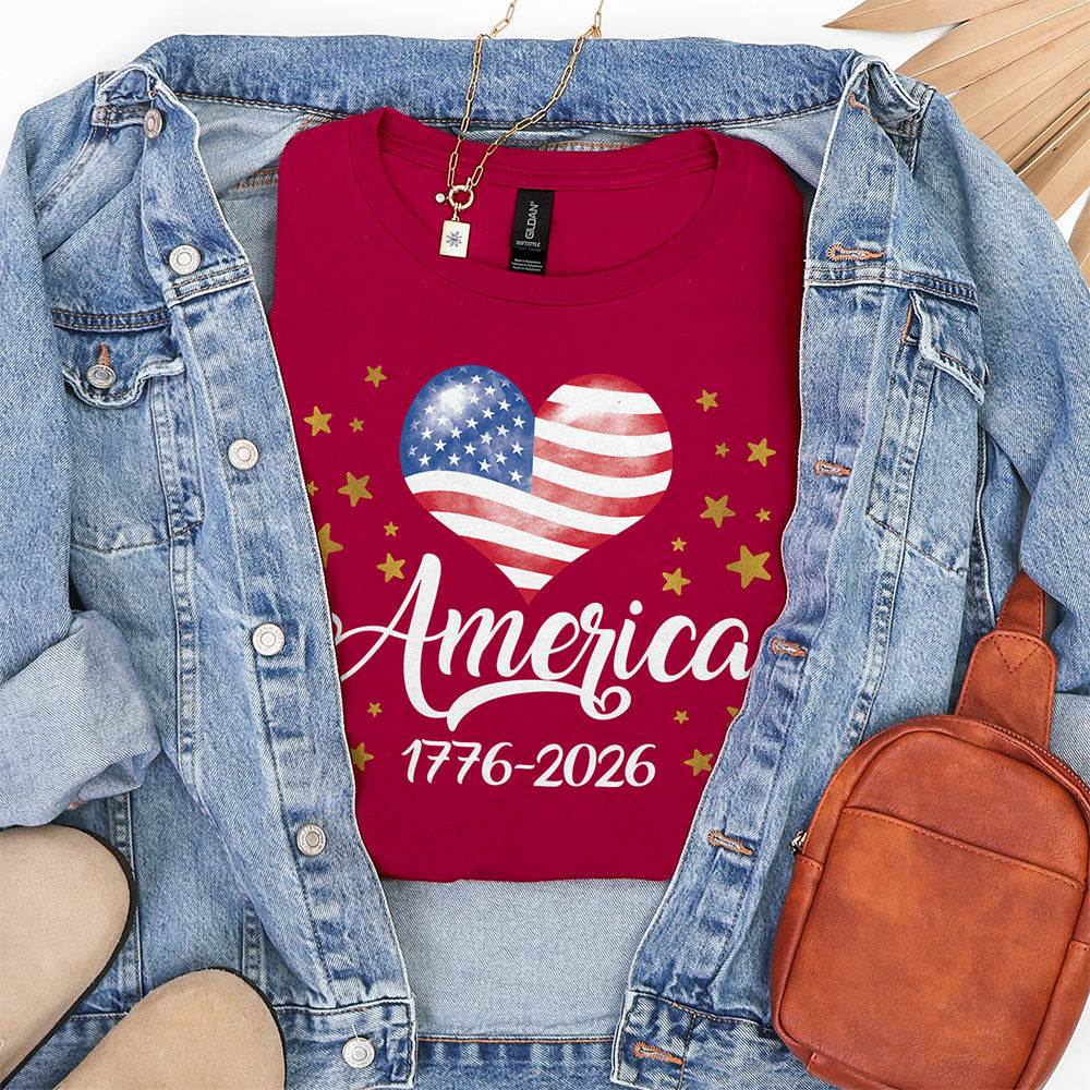 America 250 Heart Perfect Tri T-Shirt