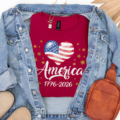 America 250 Heart Perfect Tri T-Shirt