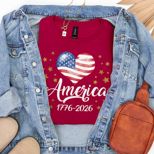 America 250 Heart Perfect Tri T-Shirt