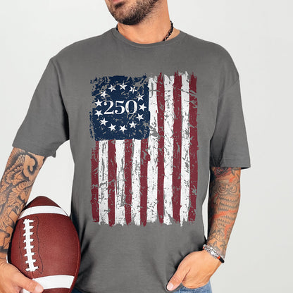 Distressed 250 Flag Perfect Tri T-Shirt