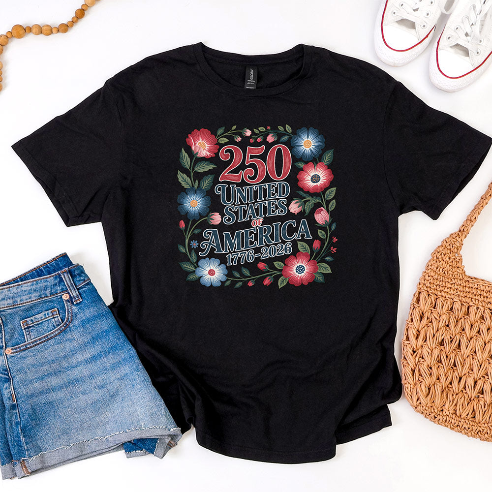 250 Years Flowers Perfect Tri T-Shirt