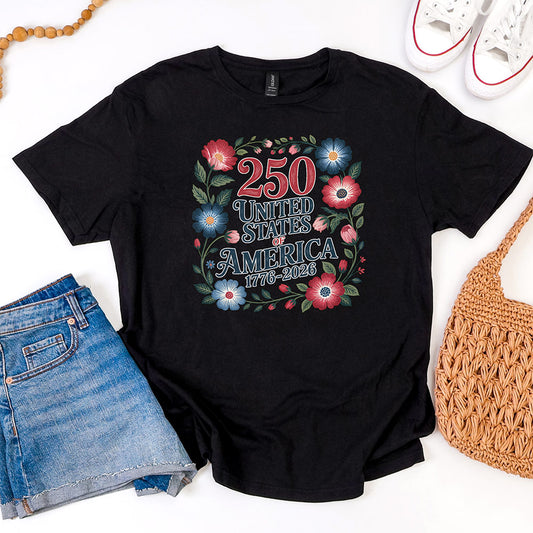 250 Years Flowers Perfect Tri T-Shirt
