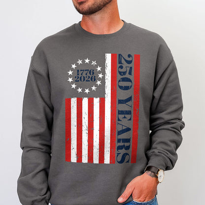 USA 250 Years Flag Sweatshirt
