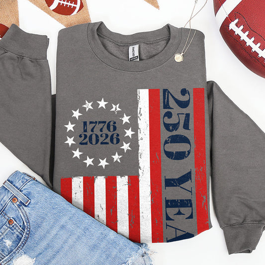 USA 250 Years Flag Sweatshirt