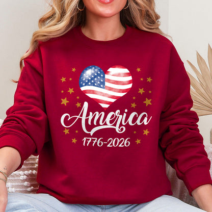 America 250 Heart Sweatshirt