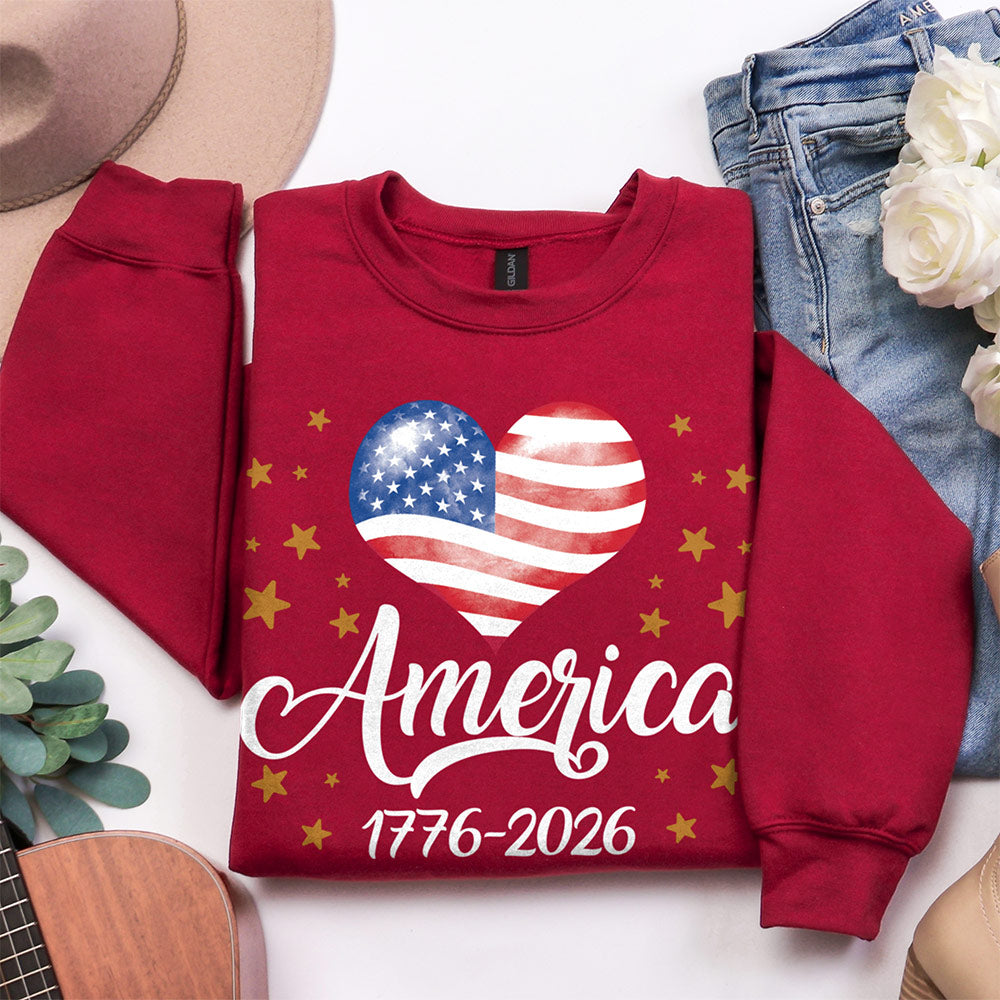 America 250 Heart Sweatshirt