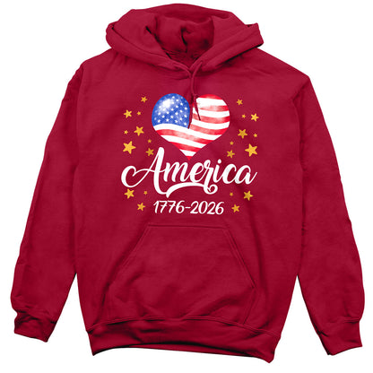 America 250 Heart Hoodie