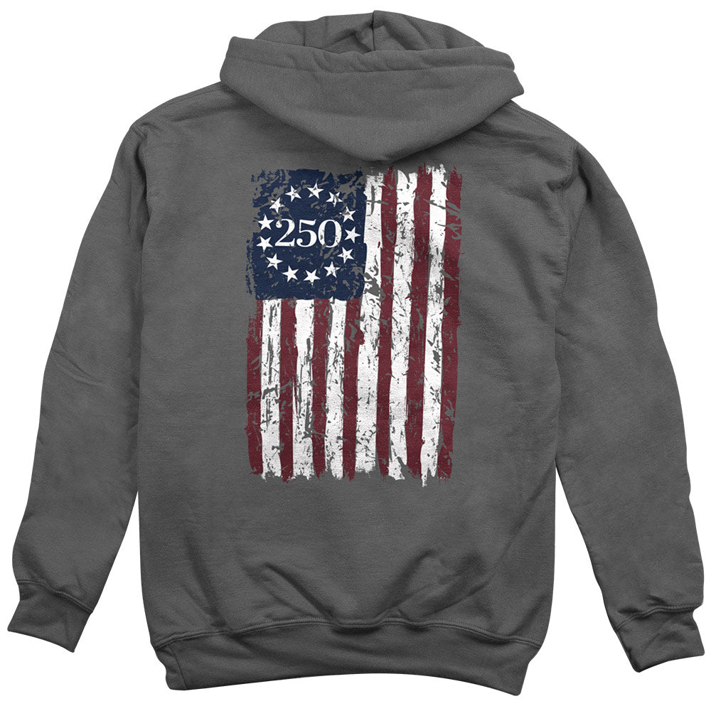 Distressed 250 Flag Hoodie