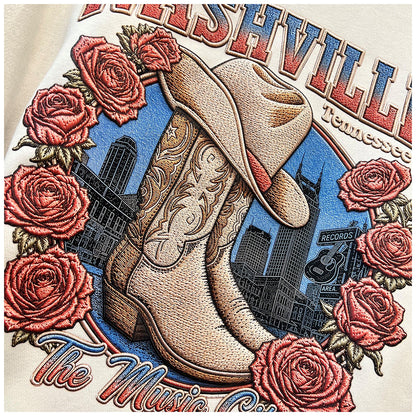 Nashville TN Faux Broidery Sweatshirt