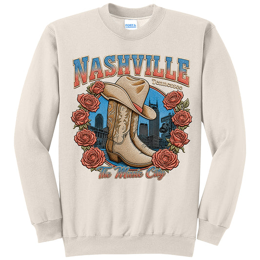 Nashville TN Faux Broidery Sweatshirt