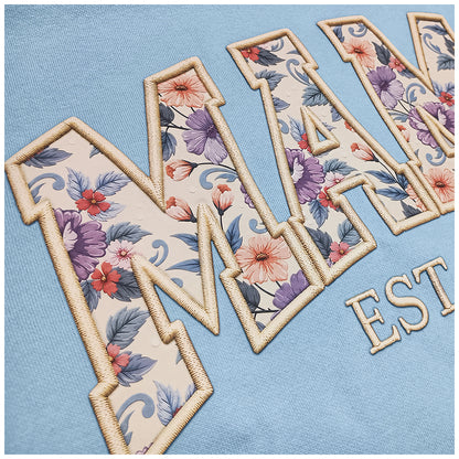 MAMA Faux Broidery Hoodie