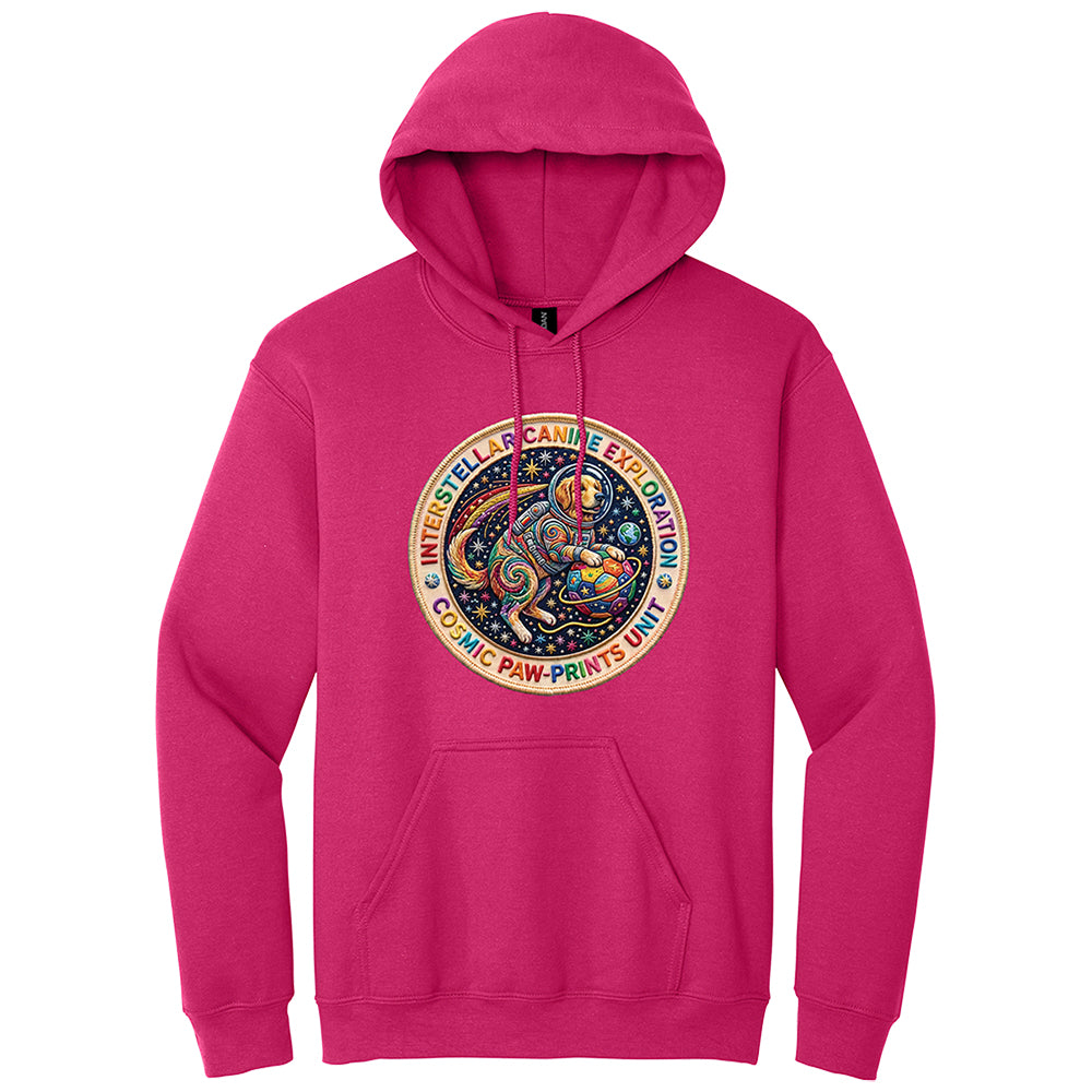 Interstellar Canine Faux Broidery Hoodie