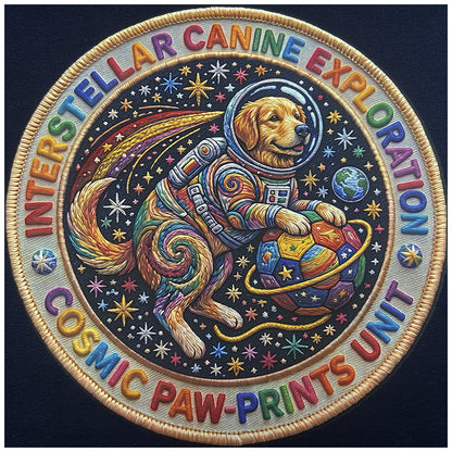 Interstellar Canine Faux Broidery Hoodie
