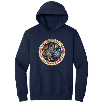 Interstellar Canine Faux Broidery Hoodie