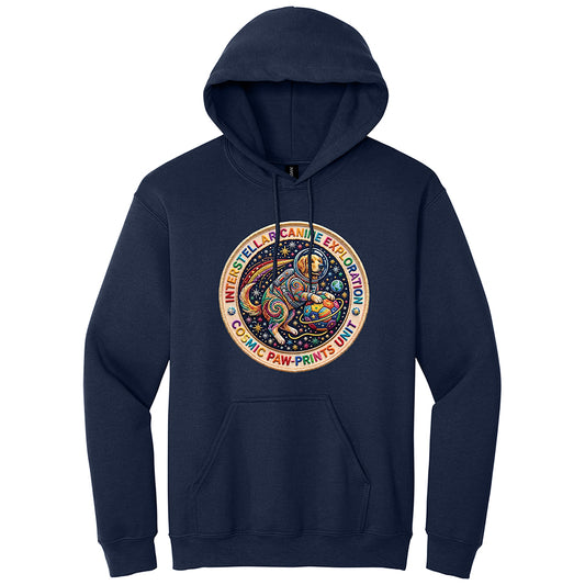 Interstellar Canine Faux Broidery Hoodie