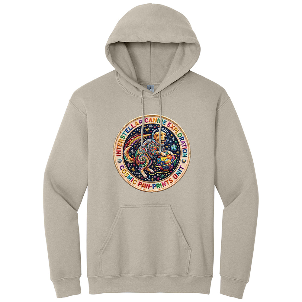 Interstellar Canine Faux Broidery Hoodie