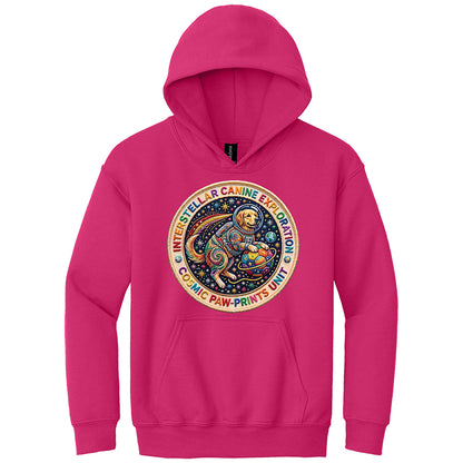 Youth Interstellar Canine Faux Broidery Hoodie