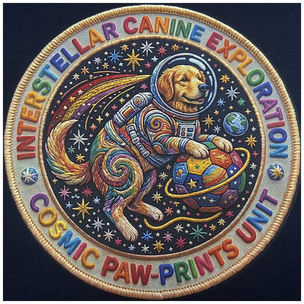 Youth Interstellar Canine Faux Broidery Hoodie