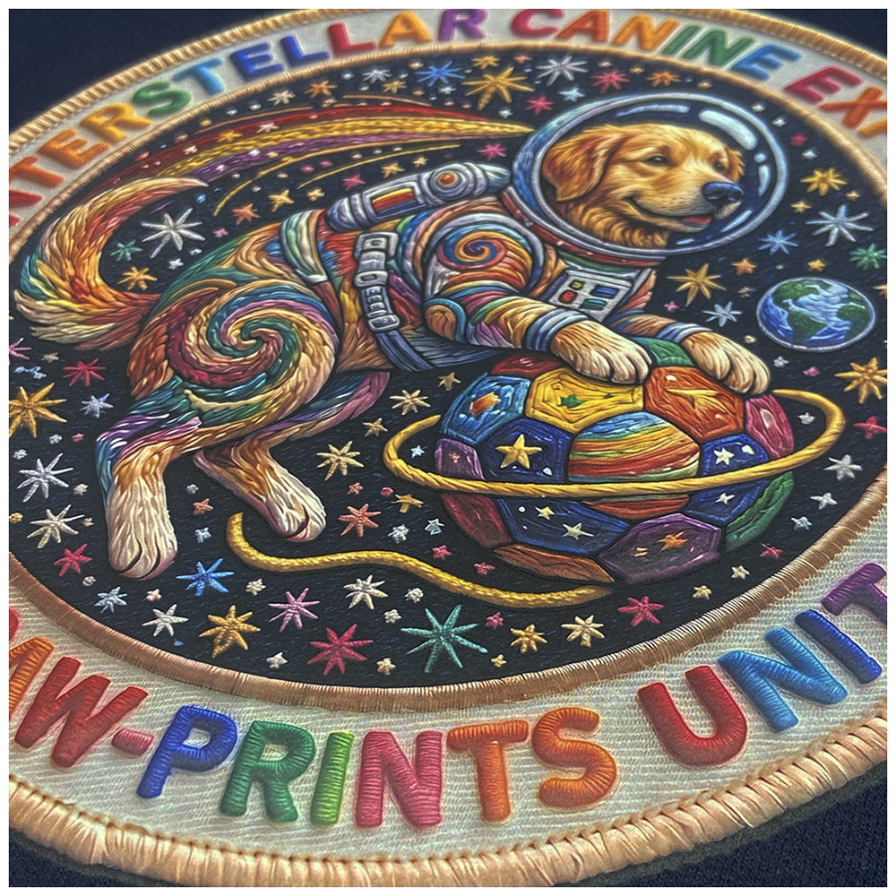 Youth Interstellar Canine Faux Broidery Hoodie