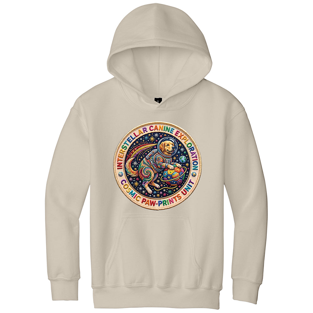 Youth Interstellar Canine Faux Broidery Hoodie